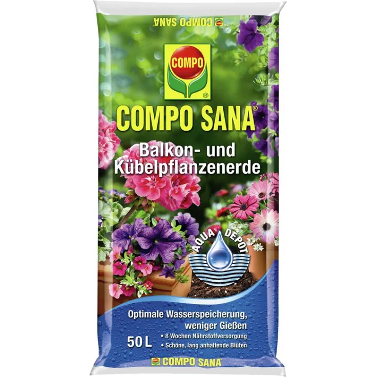 COMPO Sana Balkon- und Kübelpflanzenerde 50 Liter