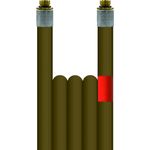 R+M DeWit GmbH 50m Rohrreinigungsleitung R+M 1, DN4, braun, 1-8 Zoll Aussengewinde auf 1-8 Zoll Aussengewinde, max. 99°C, max. 300bar