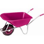 pro-bau-tec Gartenschubkarre Pink 100 l, Tragkraft 120 kg