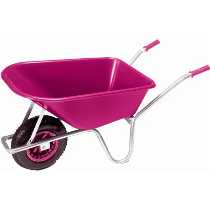 pro-bau-tec Gartenschubkarre Pink 100 l, Tragkraft 120 kg