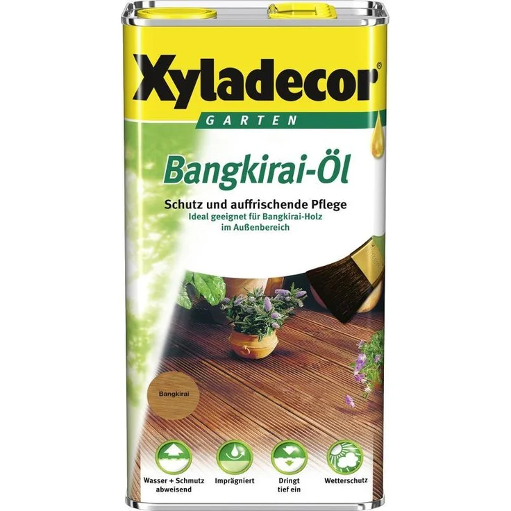 Xyladecor 5089014 Bangkiraiöl 5 L Pflegeöl für Holz im Außenbereich, Ergibiegkeit etwa 73 m² – Bild 1