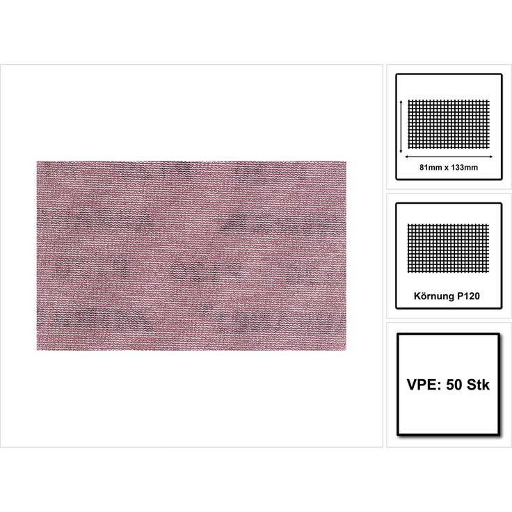 Mirka ABRANET Schleifstreifen Grip 81x133mm P120 50 Stk. (5417805012 )