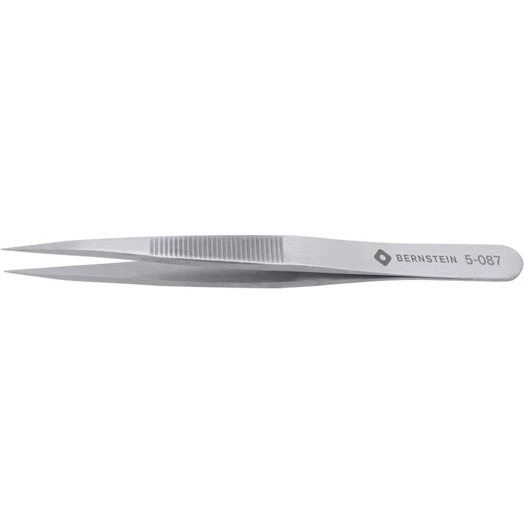 Bernstein Werkzeuge 5-087 Universal Pinzette 110 mm Form AC Edelstahl kurz stabil, Standard Ausführung