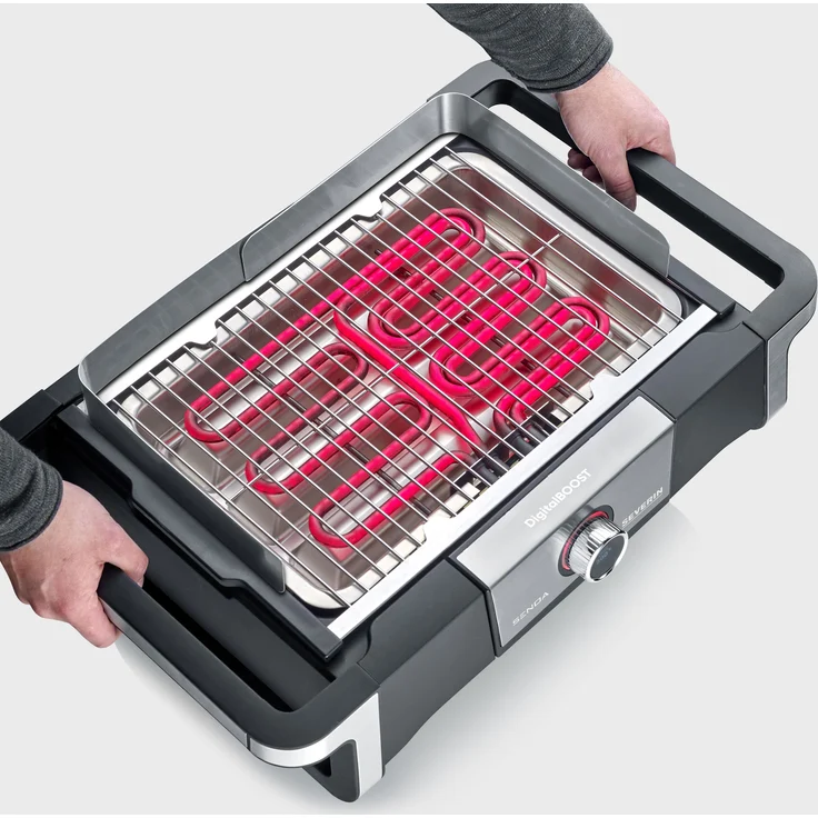 Severin PG 8118 SENOA DigitalBOOST S Elektrogrill, 3000 Watt, Maße 91 x 62 x 50 cm – Bild 4