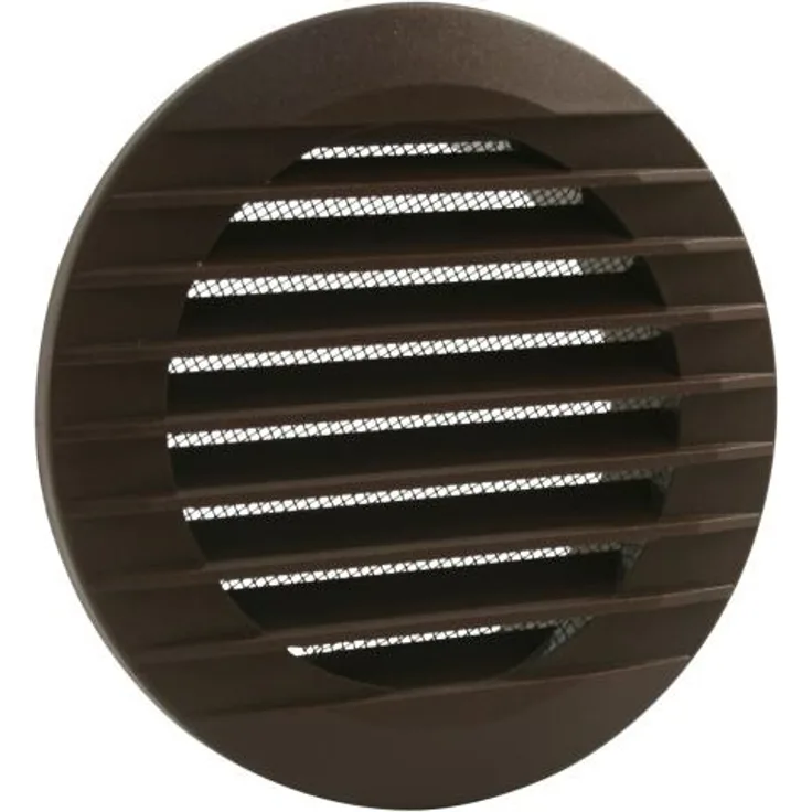 Marley Lüftungsgitter 140 x 100 mm rund, mit Fliegengitter, braun