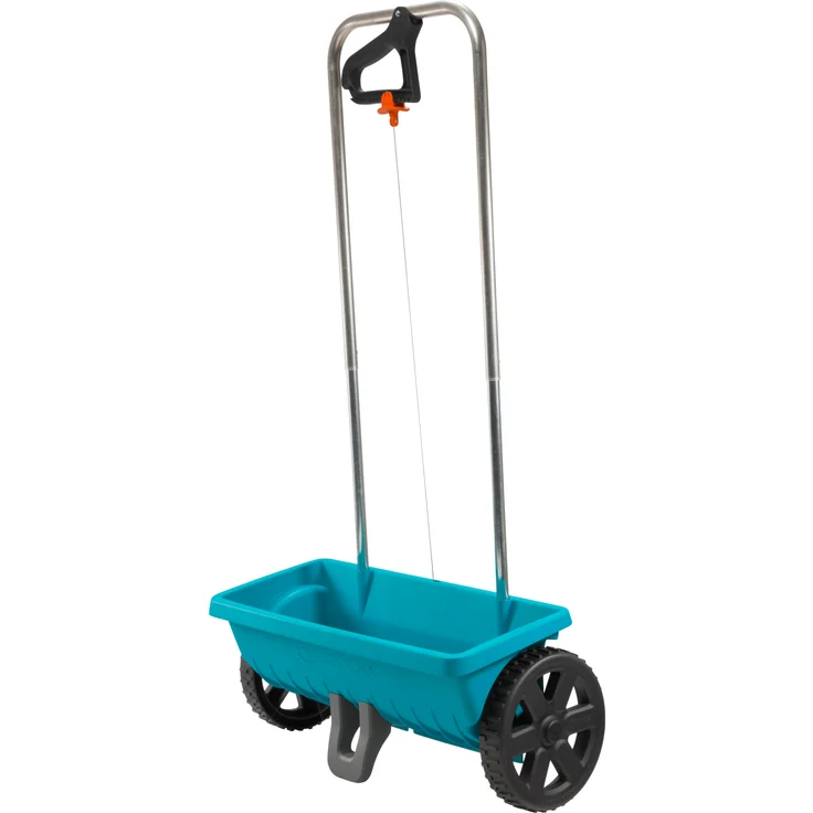 GARDENA Streuwagen L: Universalstreuer zum Ausbringen von Dünger, Samen und Streusalz, 45 cm Streubreite, für ca. 400 m² Rasenfläche, 12.5 l Fassungsvermögen, mit Verschlussschieber (432-20) – Bild 2