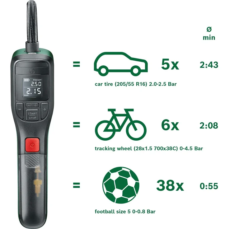 Bosch EasyPump Akku-Druckluftpumpe mit 3,6V integriertem Akku – Bild 4