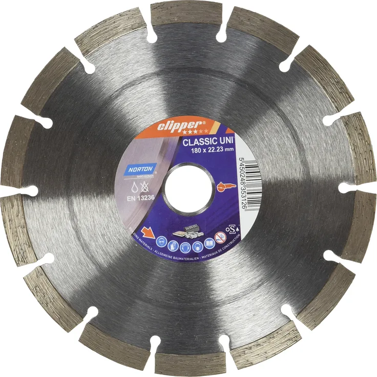 Norton Clipper 70184626809 Diamanttrennscheibe ''Classic Uni'', 22100 180 x 22, 23 mm