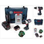 Bosch Professional GSR 18 V-85 C Akku Bohrschrauber 18V 110Nm Solo in L-Boxx mit GCY 30-4 Connectivity Modul und 1x 5,0 Ah Akku + Ladegerät + 25 tlg. Spiralbohrer Set