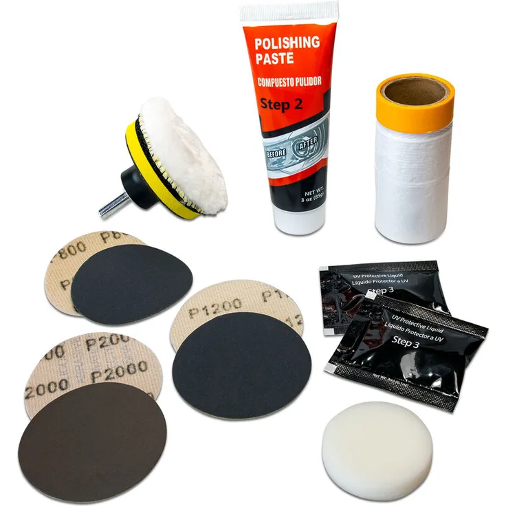 Visbella - Scheinwerfer Restauration Satz für 2 Frontscheinwerfer Reparatur Kit Politur Set