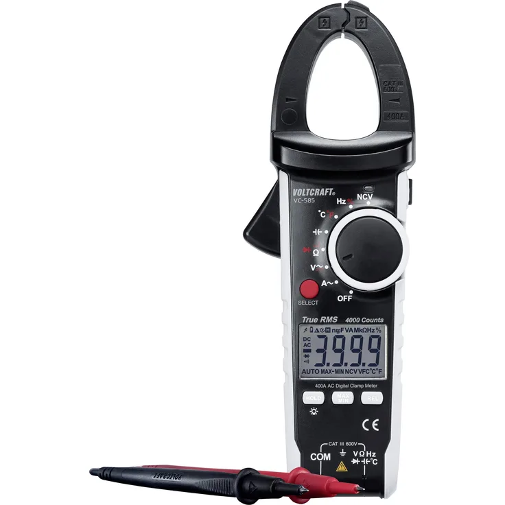 VOLTCRAFT VC585 Stromzange digital CAT III 600V Anzeige Counts: 4000