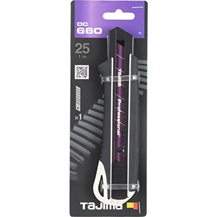Tajima TAJ-DC660W DORA Cuttermesser mit RAZAR BLACK Klinge, mit Schieber, 25 mm, DC660W, 0.7 W, 0.1 V, Mehrfarbig,