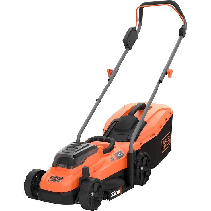 Black+Decker 2x18V Akku-Rasenmähe (2x 2.5Ah Akku, 33 cm Schnittbreite, für mittlere Rasenflächen bis 250 m², 5-fache Höhenverstellung, inkl. 2 Akkus, Ladegerät) - BCMW3318L2-QW – Bild 1