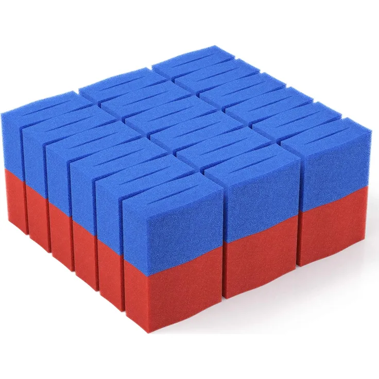 36x Ersatz Filter Schwamm passend für Oase BioTec 36 + Screenmatic | Set 18x Blau 18x Rot - Koi Teich Ersatzschwämme | Ersatzteile Durchlauffilter Wasserklärer