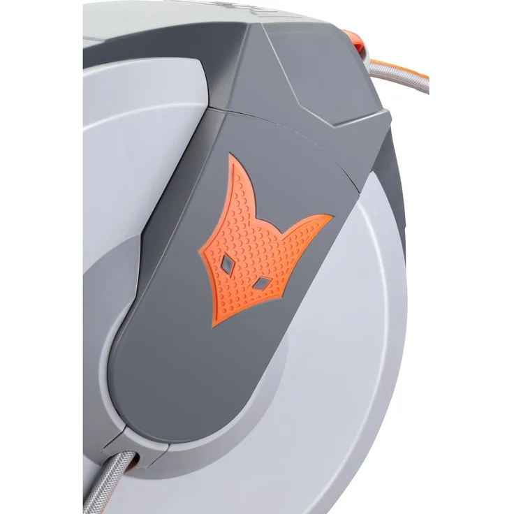 FUXTEC Wasserschlauchaufroller FX-WSA20 20 m Aufroll-Automatik, 180° schwenkbar grau, orange – Bild 7