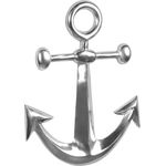 Dekofigur ANKER Aluminium Dekoration poliert 62,5 cm Statue Skulptur groß Alu einzeln modern XXL Mar