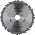 wolfcraft 6550000 Kapp- und Gehrungssägeblatt ø 210 mm - schnelle, grobe Schnitte