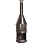 Firestar Edelstahl DN 700 Swing Design hellgrau Gartenkamin Holzkohlegrill, gebürstet