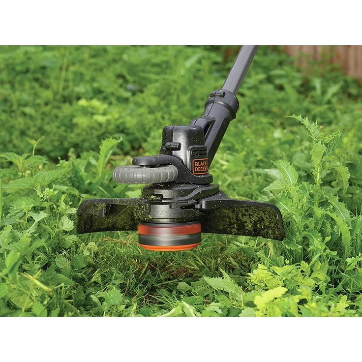 Black+Decker Akku-Rasentrimmer Powercommand EasyFeed, 18V 4,0Ah, inkl. Akku und Ladegerät, 30 cm Schnittbreite, für größere Flächen STC1840EPC – Bild 6