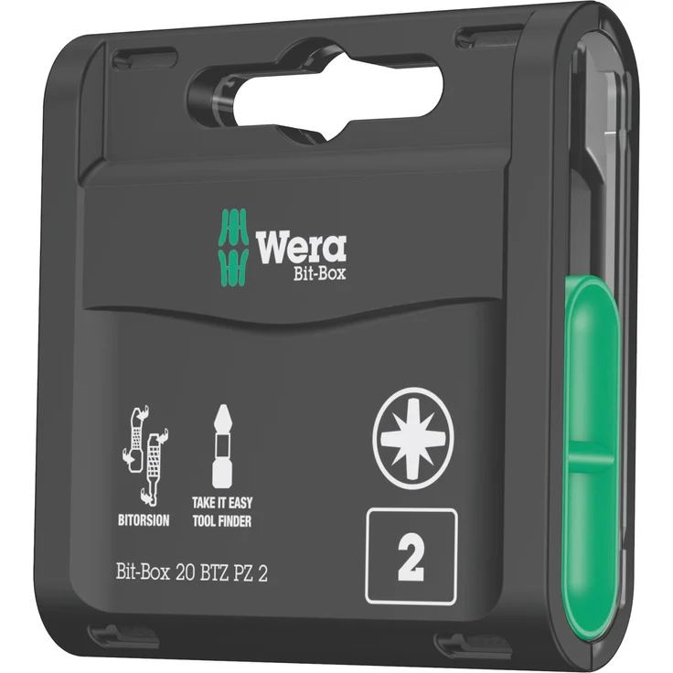 Wera 05057761001 Sortiment, Bit-Box BTZ PZ 2, 20-teilig, Stück