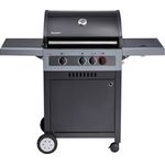 Enders Gasgrill BOSTON BLACK 3 K TURBO, 3-Brenner aus Edelstahl, mit Kocher, TURBO ZONE & HEAT RANGE Brenner-Technologien von Enders, Grillwagen, Außenküche 88626, Arbeitshöhe 90 cm