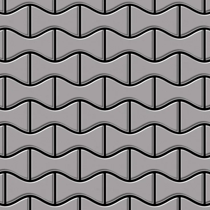 Mosaik Fliese massiv Metall Edelstahl matt in grau 1,6mm stark ALLOY Kismet-S-S-MA Designed by Karim Rashid 0,86 m2