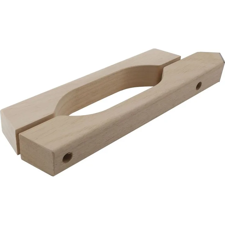 Saunabeschlag-Holzgriffset, für 8 - 10 mm Glas, Abachi-Holz (13.005)