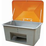 CEMO Streugutbehälter L2130xB1520xH1240mm 2200l GFK grau-orange ohne Entnahmeöffnung