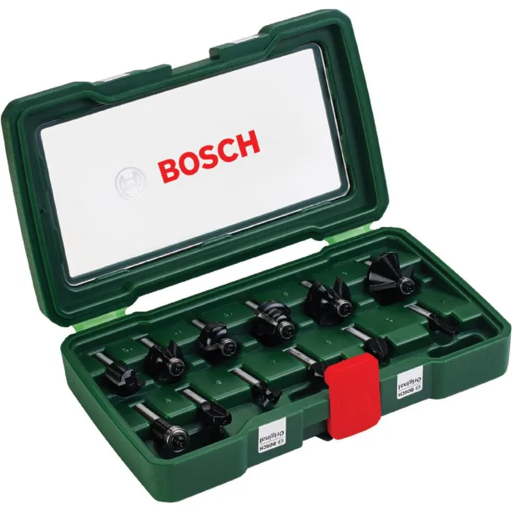 Bosch HM-Fräser-Set 12-teilig (Zubehör für POF 1200 AE und POF 1400 A)