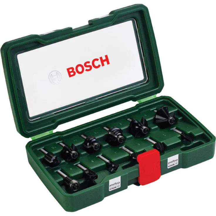 Bosch HM-Fräser-Set 12-teilig (Zubehör für POF 1200 AE und POF 1400 A) – Bild 1