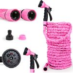 Grafner Flexibler Gartenschlauch Klickanschluss Pink 30 m 8-fach Brause (FG10694)