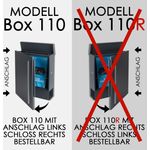 Design-Briefkasten mit Zeitungsfach anthrazit eisenglimmer (DB 703) MOCAVI Box 110 12 Liter Wandbriefkasten
