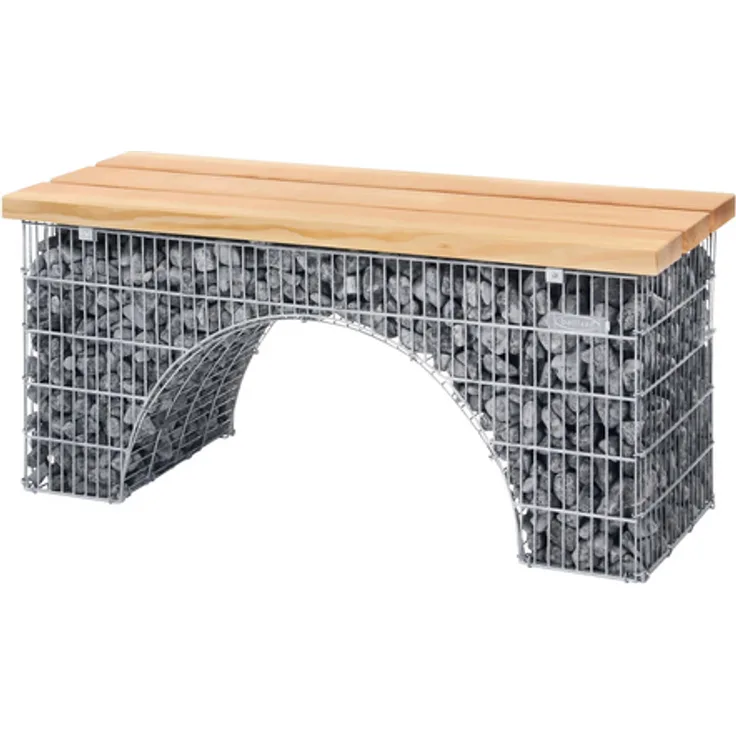 Sitzbank, BxHxL: 45 x 54 x 125 cm, stahl-douglasienholz