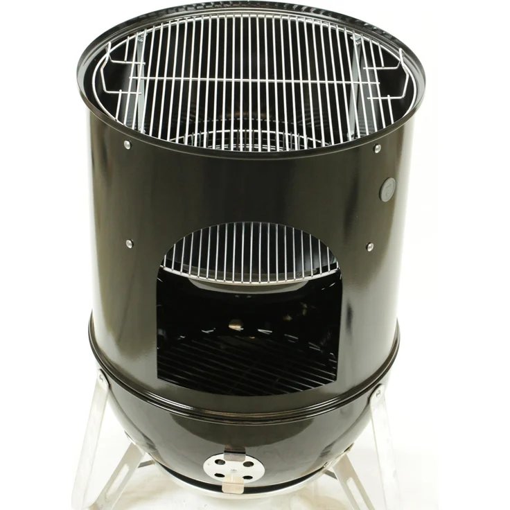Weber Smokey Mountain Cooker 57 cm, 10 Personen schwarz 2 Ebenen für Räuchern und Grillen – Bild 4