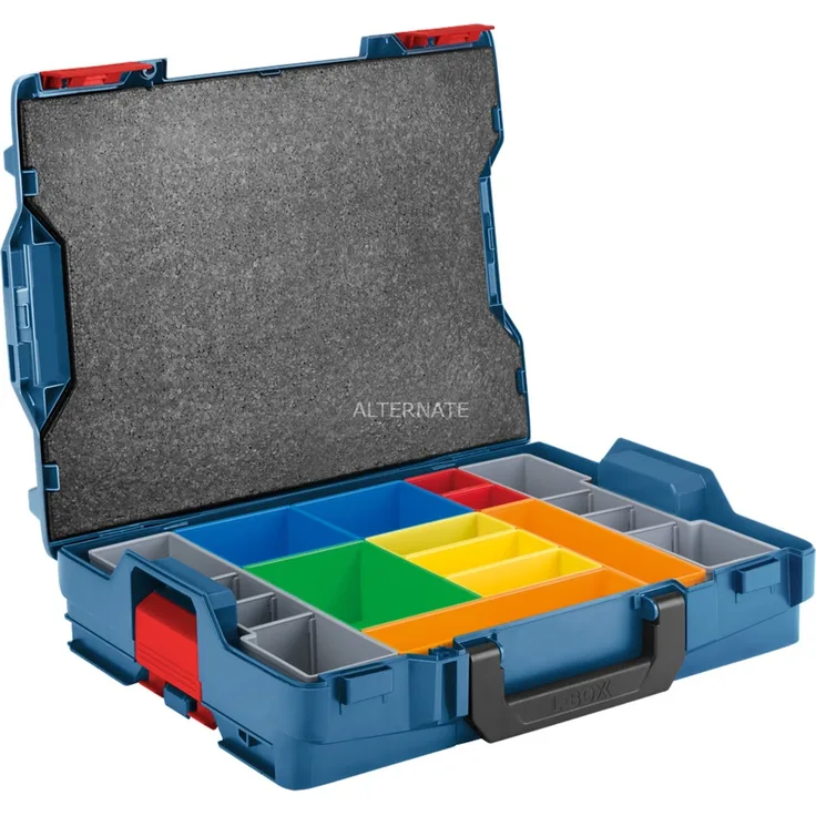 Bosch Professional L-BOXX 102, Set mit 12 Teilen Werkzeugkiste, blau