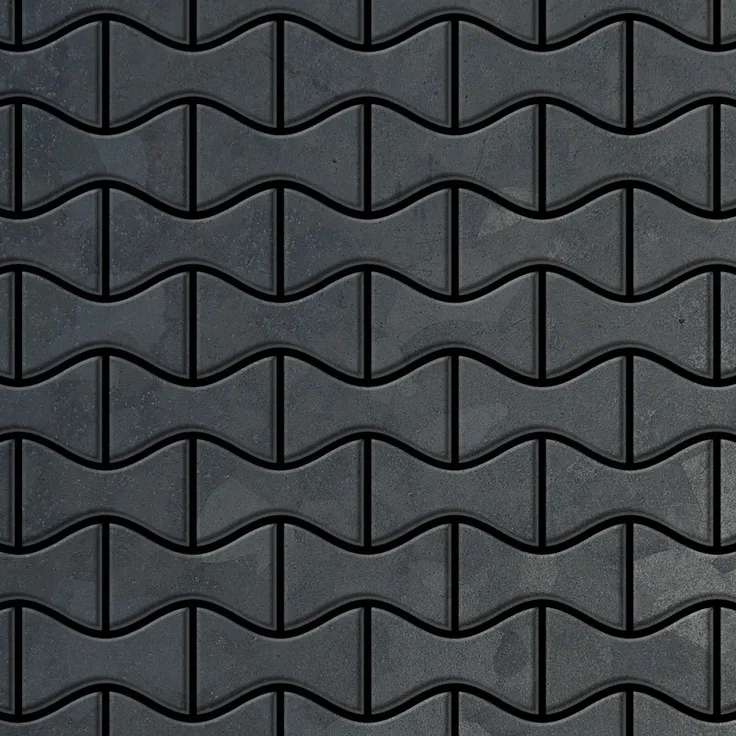 Mosaik Fliese massiv Metall Rohstahl gewalzt in grau 1,6mm stark ALLOY Kismet-RS Designed by Karim Rashid 0,86 m2