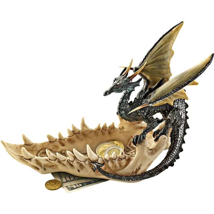Design Toscano Opferschale Kiefer des Drachen, Maße: 23 x 9 x 16.5 cm 0.5 kg
