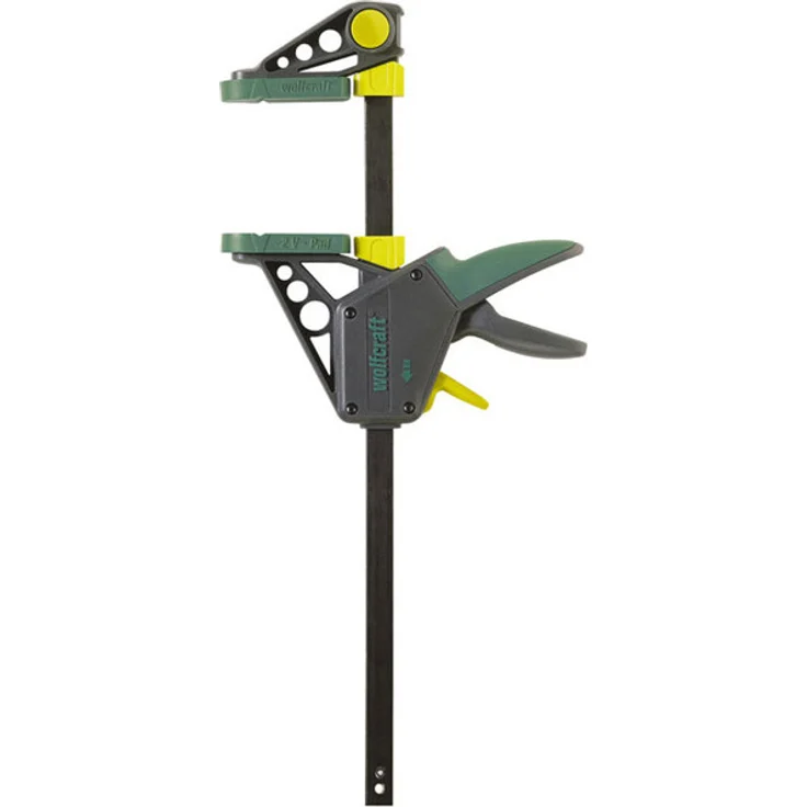 wolfcraft EHZ 100-915 Einhandzwinge PRO 3034000, Kraftvolle Zwinge zum professionellen Spannen von Werkstücken mit nur einer Hand, Spannkraft: 120 kg - Spannweite: 915 mm – Bild 1