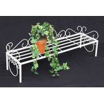 Blumenbank Metall Weiß 75 cm Blumenständer Mi Blumenregal Blumentreppe Pflanzentreppe Blumenregal Pflanzenständer Blumenhocker - Dandibo