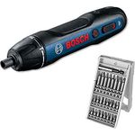 Bosch Professional Akkuschrauber Bosch GO inkl. 25-tlg. Bit-Set L-BOXX Mini