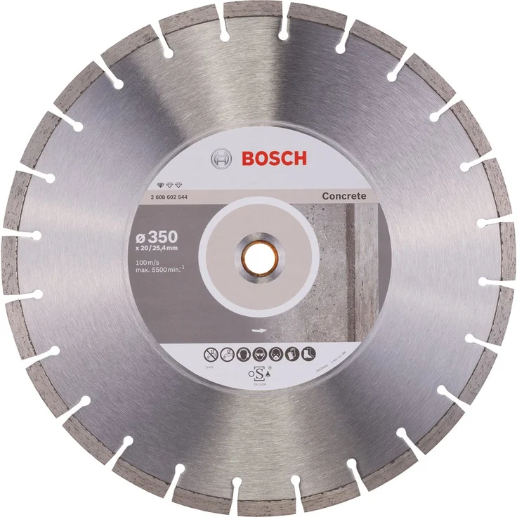 Bosch Professional Diamanttrennscheibe (für Beton, Ø: 350 mm, BohrungØ: 20 mm, Zubehör für Benzinsägen und Tischsägen) – Bild 1