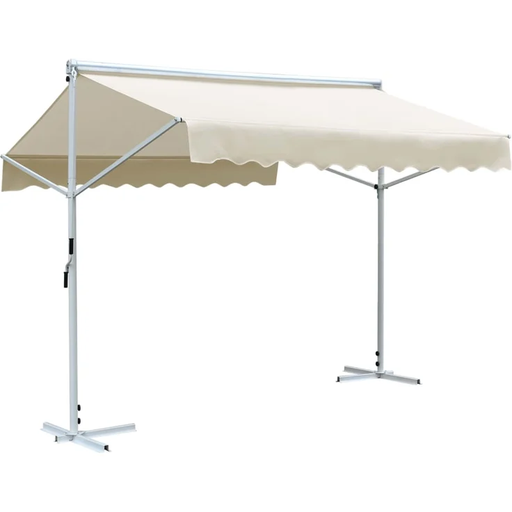 vidaXL Freistehende Markise 3x3 m Creme – Bild 1