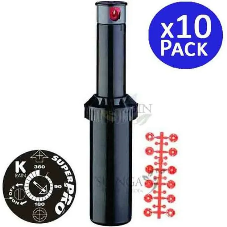 KRain Superpro 3-4' Sprinkler, Reichweite 7,9 bis 14,9 m, 10 Einheiten