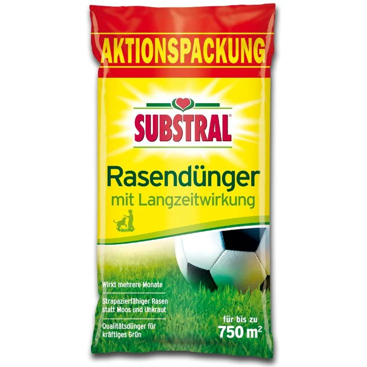 SUBSTRAL Rasendünger mit Langzeitwirkung 15 kg 750 m² NPK Streudünger – Bild 1