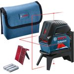 Bosch GCL 2-15 Professional Kreuzlinienlaser Reichweite ohne Empfänger 15 m Laserklasse 2 Laserfarbe rot selbstnivellierend inklusive Batterien