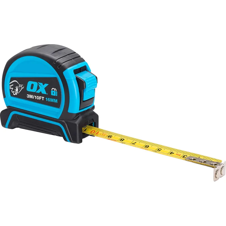 OX Tools OX-P505203 Pro Dual Auto Lock Tape Measure-3m Maßband, 3 m