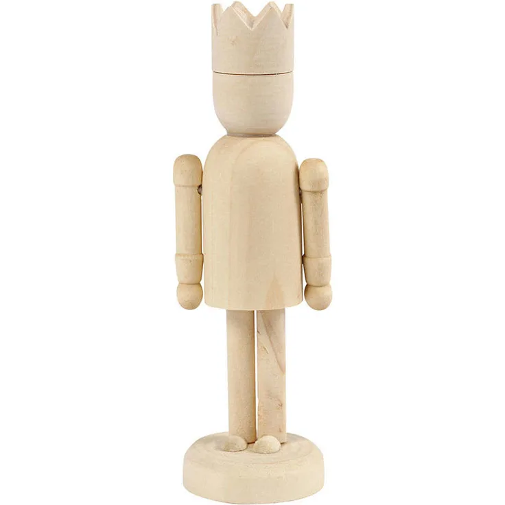 Holzfigur, Krone, H 13 cm, Birke, 1Stck.