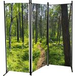 Westerholt Paravent mit Fotodruck, Sichtschutz, Raumteiler Wald