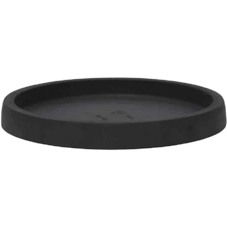 Floralo Untersetzer Terni frostsicher, rund, schwarz / granit, 30 cm