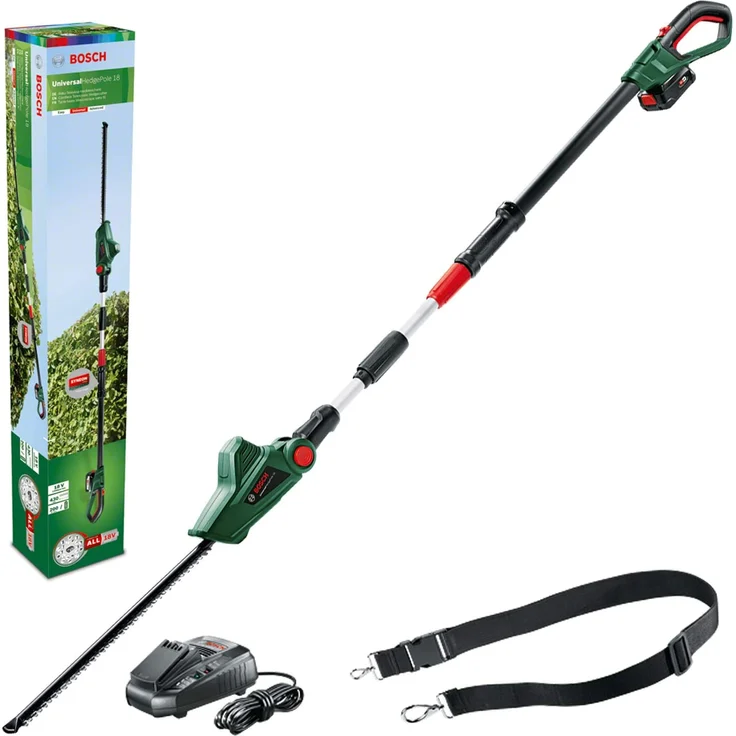 Bosch UniversalHedgePole 18 06008B3000 Power for All 18V Akku-Heckenschere mit Teleskopstange mit Akku mit Ladegerät – Bild 1